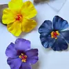 Grampo de Cabelo Flor Hasang de Verão Dopamina Feminino Flor Lateral Atmosfera de Férias na Praia Acessórios de Cabelo Franja Presilha Bico de Pato