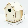 Casa de Pájaros de Madera DIY Transfronteriza Nido de Pájaros Juguete de Ensamblaje Pintura Creativa con Graffiti Manualidades Caseras Hechas a Mano