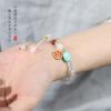 Buena Suerte y Prosperidad Turquesa Lindo Oso de Dibujos Animados 2023 Nueva Llegada Lujo Ligero Nicho Artístico Pulsera Fresca y Elegante