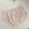 Roupa íntima feminina de peça única sem costura, sedosa, cor nude, respirável, de seda gelada, leve, para realçar o bumbum, cintura média, confortável, simples