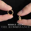 Pendientes geométricos redondos de estrella de circón estilo vintage usados, temperamento moderno, sensación de lujo ligero, alta gama, joyería simple para la oreja