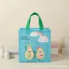 Bolsa Tote Exquisita Temática de Aguacate para Niños del Fabricante, Bolsa Laminada de Tela No Tejida, Bolsa de Regalo Estilo Dibujos Animados, Bolsa para Dulces de Halloween