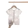 Macacão de Bebê, Macacão Curto de Manga Curta Fino de Verão para Recém-Nascidos e Crianças Pequenas, Sem Costura, Confortável, Respirável, Macacão para Engatinhar