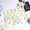 Calcinhas femininas estampadas populares de cintura média, de seda gelada japonesa de verão, ultra finas
