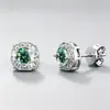 Pendientes de botón de encaje retro de onda de moda transfronterizos con moissanita de plata de ley S925, pendientes versátiles de lujo ligero para mujer