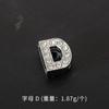 Joia pingente de letra inglesa 10mm número de placa de carro digital totalmente cravejado com diamantes acessórios pulseira tornozeleira material decorativo DIY