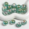 Dingyi 16mm Noche de Verano Cuentas Redondas Luna Fría Resina Chapada Agujero Recto Cuentas Sueltas Pulsera DIY Accesorios Cadena de Teléfono Material