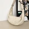 Nova Bolsa Transversal Masculina de Cor Sólida, Mochila Versátil Unissex Simples, Bolsa de Ombro Workwear Estilo Hong Kong, Bolsa de Viagem Masculina