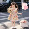 Vestido Floral de Verano para Niña 2026 Nuevo Estilo de Encaje Infantil Super Hada de Algodón Vestido de Princesa para Niña Moderno