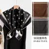 Bufanda de Seda y Lana de Doble Cara para Mujer, Nueva de Primavera y Otoño, Resistente al Frío, Cálida, Chal de Seda y Lana, Lujo Ligero, Versátil, Cuadrado de 90