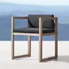 Mobiliário Moderno Simples para Exterior em Teca Conjunto de Mesa e Cadeiras de Jantar em Madeira Maciça Mesa e Cadeiras para Pátio de Casa Jardim