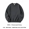 Sudadera de algodón chino de peso pesado de 300 g, cuello redondo, corte holgado, hombros caídos, color liso, jersey unisex, manga larga casual