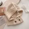 Invierno Nuevo Estilo Coreano Versátil Color Sólido Sombrero Cortavientos para Mujer Cálido Protección para los Oídos Bufanda con Capucha para el Cuello Gorro de Lana Tejido Venta al por Mayor
