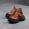 Sandalias Baotou de Diseño de Nicho de Gama Alta Shanghai Jiedu Primavera y Verano 2025 Zapatos Cómodos de Piel de Vaca de Alta Calidad para Mujer