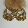 Brincos Boêmios com Sino e Franja para Mulheres Grandes Estilo Étnico Longos Dourados Luxuosos Redondos Vazados
