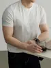 Camiseta de Manga Corta para Hombre Hengyuanxiang Antibacteriana 100% Algodón de Fibra Larga 2026 Verano Nueva Camiseta de Algodón Elástico de Color Sólido para Hombre