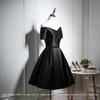 Otoño 2026 Nuevo Sexy Escote en V Negro Falda Abullonada Ajustado Vestido Corto Vestido para Fiesta de Cumpleaños