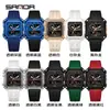 El Nuevo Reloj Electrónico de Sanda es un Éxito Transfronterizo, Reloj Estudiante Multifuncional Resistente al Agua, Reloj Deportivo Transparente Cuadrado Resistente al Agua para Hombres y Mujeres