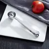 Clipe Selador de Lanches em Aço Inoxidável Banhado a Titânio Colher Medidora de Café com Clipe Colher de Chá Colher de Leite em Pó Clipe Selador Dois em Um