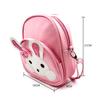 Bandolera de un hombro con doble espalda multifunción de 3 usos para niños de jardín de infancia, para niñas, para bebés, mini bolsa portátil de doble hombro, conejo de orejas largas