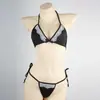 Lencería de Encaje para Mujeres con Poco Busto, Sujetador Push-Up sin Costuras, Conjunto de Bikini Sexy Transparente, Lencería Erótica