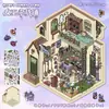 108.0 Pegatinas de Paisajes Grandes Pegatinas de Escenas de Aceite Especiales Pegatinas de Escena de Casa Miniatura 3D Pegatinas para Diario