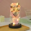 Ornamento de Cúpula de Vidro com Flor Eterna, Buquê de 7 Rosas, Flores Secas, Presente de Dia dos Namorados 520 para Namorada, Esposa, Presente de Aniversário