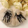 Moda Cuentas Tubulares con Borlas Flores de Fuegos Artificiales Negras Pendientes DIY Colgantes para Ropa Accesorios de Hebilla para Zuecos
