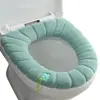 Funda de Asiento de Inodoro de Felpa para Invierno con Asa Engrosada, Funda de Asiento de Inodoro Universal Cálida de Felpa para el Hogar, Lavable