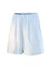 Shorts listrados Jack Chuan Yang para mulheres, novo estilo verão 2026, finos, largos, shorts casuais de perna reta, azul