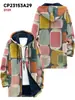 2025 Cardigan Casual con Cremallera y Capucha para Hombre con Patrón Multicolor de Algodón Chaqueta con Forro Gris DIY