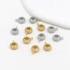 Color Oro Real 18K Zirconia Conservante de Color Incrustado Patrón de Agujero Grande Pulsera de Perlas Redondas Accesorios de Joyería Espaciadores Hechos a Mano para DIY C44