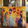 Bolsa de Mão com Estampa da Moda Tendência Feminina 3D Transfronteiriça Novo Produto TEMU Amazon Bolsa de Ombro Tecido Oxford 600D