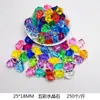 Pedras preciosas pentagrama facetadas multicoloridas sem furos, ornamentos de estrela da sorte, pedras de recompensa para crianças, decorações para aquário e vaso, suprimento