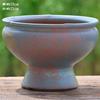 Vaso de Flor Carnudo Pequeno Defeito Panela Quente Panela Cogumelo Cerâmica Diâmetro Grande Simples Planta Verde Ébano Antigo Pilha Vaso de Cerâmica de Penhasco