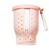 Vaso de Frutas Portátil de Doble Capa para Montar en el Coche con Tenedor, Vaso de Agua de Gran Capacidad, Drenable, Sellado, Caja para Conservación de Ensalada a Prueba de Fugas