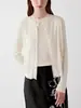 Pedido*Pedido Cárdigan de Punto Elegante de Cuello Redondo y Manga Larga Verano Delgado Dulce Suave Agradable a la Piel Moda Ropa Exterior