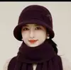 Gorro de Invierno para Mujer de Pelo de Conejo Tejido de Lana Cálido Engrosado con Forro de Felpa Gorro de Algodón para Personas de Mediana Edad y Mayores Regalo de Cumpleaños para Personas Mayores