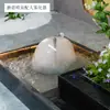 Fuente de Cascada de Piedra para Patio Exterior con Agua Circulante Paisajismo de Balcón Producto Terminado Pequeña Fuente de Agua Estanque para Peces al Aire Libre