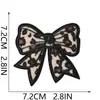 Patch Bordado Laço Estampa Leopardo, Patch Estrela de Cinco Pontas Raio Pelo de Cavalo, Patch Bordado Decoração de Roupa, Termocolante