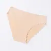 Panty de una pieza de color sólido de seda helada sin costuras para mujer, Panty de nailon y seda helada sin costuras de cintura media que no aprieta las caderas