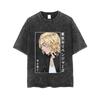 Tokyo Revengers renascimento Road anime periférico Saano wanshilang algodão lavado velho camiseta manga curta verão Novo
