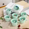 Caneca Cerâmica Animal 3D Tridimensional Pintada à Mão Desenho Animado Fofo para Café da Manhã com Tampa e Colher Caneca de Presente Atacado