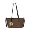 Bolso de hombro moderno de gran capacidad para moda transfronteriza, bolso de axila elegante y moderno con bloques de color, bolso tote fresco y versátil para el trabajo