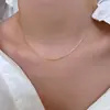 Collar Personalizado de Hueso de Serpiente para Mujer, Moderno y Sencillo