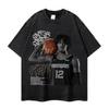 Camiseta de manga corta con estampado vintage de estilo americano para hombre, de algodón suelto y lavado, para comercio exterior, venta al por mayor, de AliExpress y eBay.
