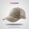 Gorra de Béisbol con Agujero Lavado para Mujer Verano Transpirable Malla Moda Urbana Moderna Retro Protección Solar Gorras Casuales para Hombre