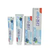 El puesto vende pasta de dientes efervescente sabor a fruta arándano maracuyá pasta de dientes pequeña fresca 110G180G venta al por mayor de fábrica