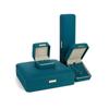 Joyero de microfibra redondeado estándar de metal, joyero de diamantes de alta gama, caja para guardar anillos de diamantes, collares y joyas.