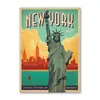 Adesivos de Parede Autoadesivos Cidade Mundial Retro Decalques Decorativos Sem Furar Mural de Alta Definição para Sala de Estar e Quarto Adesivos Removíveis